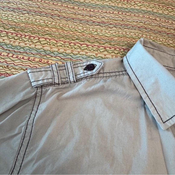 Mens Royal Premium Gradient Gray Roll-up sleeve Button-Up Shirt Size Medium - Picture 10 of 13